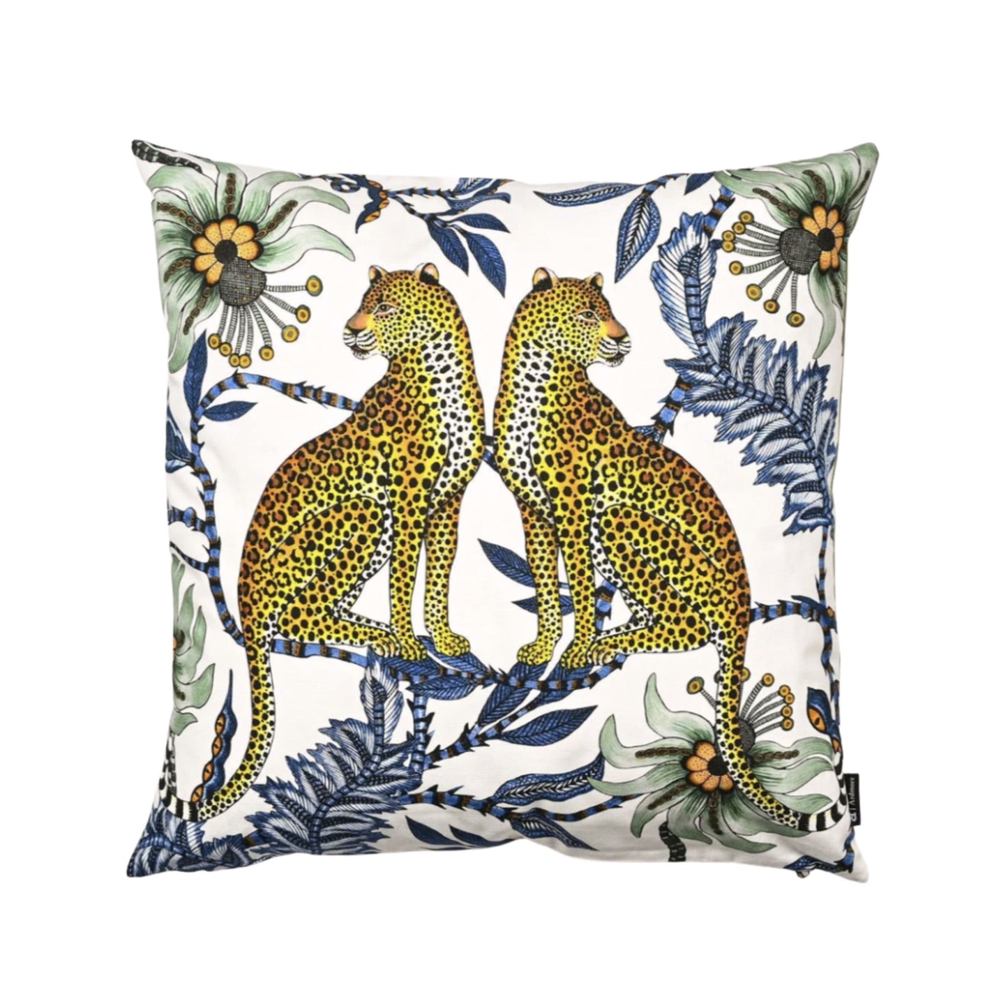 Lovebird Leopards Tanzanite Cushion Cover